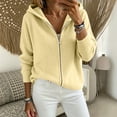 thumbnail image 5 of NSLGXD Hooded Zip up Knit Cardigan for Women Oversized Long Sleeve Solid Lightweight Sweater Jacket Casual Loose Fit Fall Winter Outerwear Tops S-3XL, 5 of 5