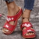 thumbnail image 2 of Sonducket Experimente la máxima comodidad con estas sandalias transpirables y acogedoras para mujer Zapatillas cómodas para mujer Calzado rojo 41.1, 2 of 6