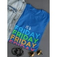 thumbnail image 3 of It's Friday Women Royal Blue T-Shirt, Female XX-Large, 3 of 4