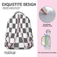 thumbnail image 2 of Colorful Checkered Backpack Plaid and Geometric Pattern School Bag Unique Travel Bag for Student and Student, 2 of 4