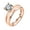 Rose Gold-Silver, variant on Envy Wedding Ring Set by Ginger Lyne Sterling Silver Engagement Ring and Band for Women