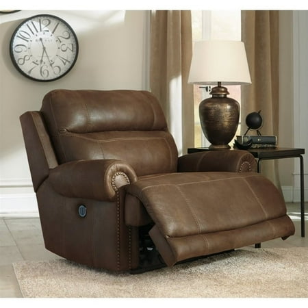 Ashley Furniture Austere Power Zero Wall Recliner in Brown