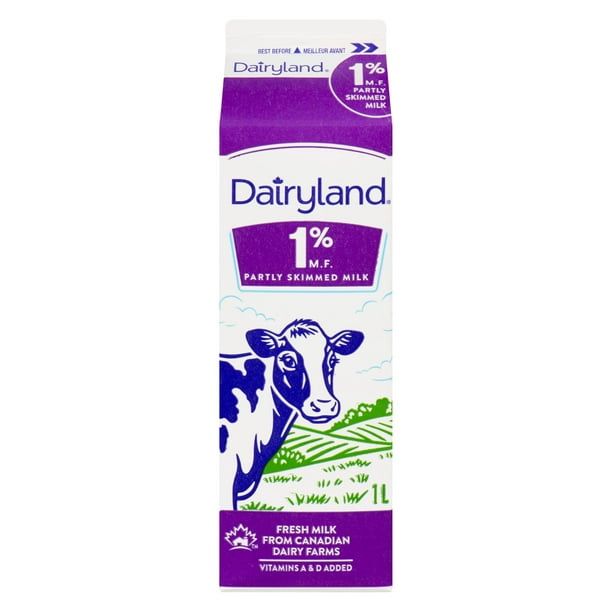 Dairyland 1 % M.G. Lait, Carton 1L 1 L