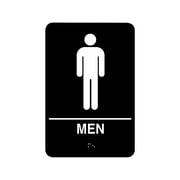 Cosco Indoor Restroom Door Sign Men/Women 5.9 x 9 Black/White 2/Pack 098095