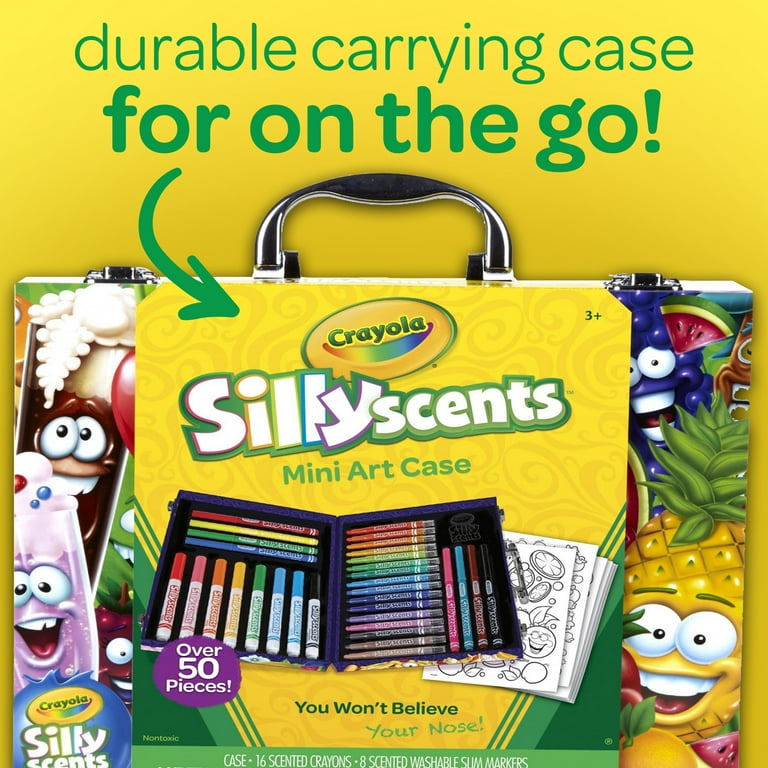  Crayola Silly Scents Mini Inspiration Art Case Coloring Set,  Gift for Kids Age 4+ : Toys & Games