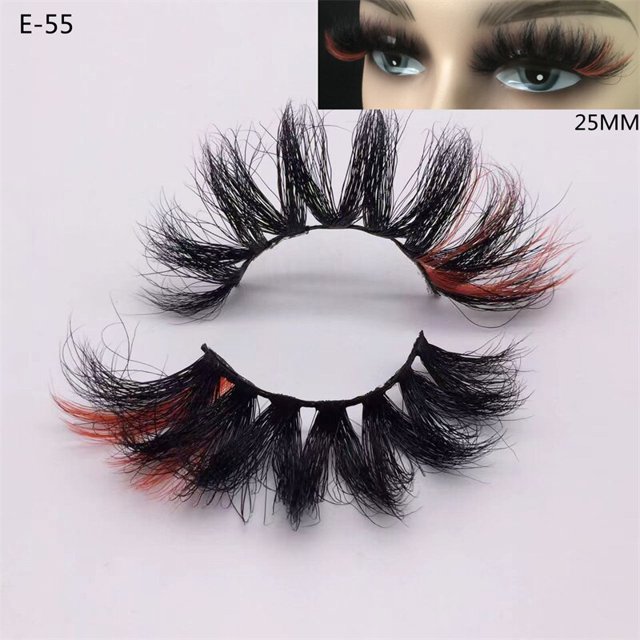 Las más nuevas pestañas de visón 3D coloridas 100% pestañas de visón mezcla de colores rosa azul rojo blanco pestañas postizas esponjosas Cilias suaves proveedor Tan Jianjun unisex