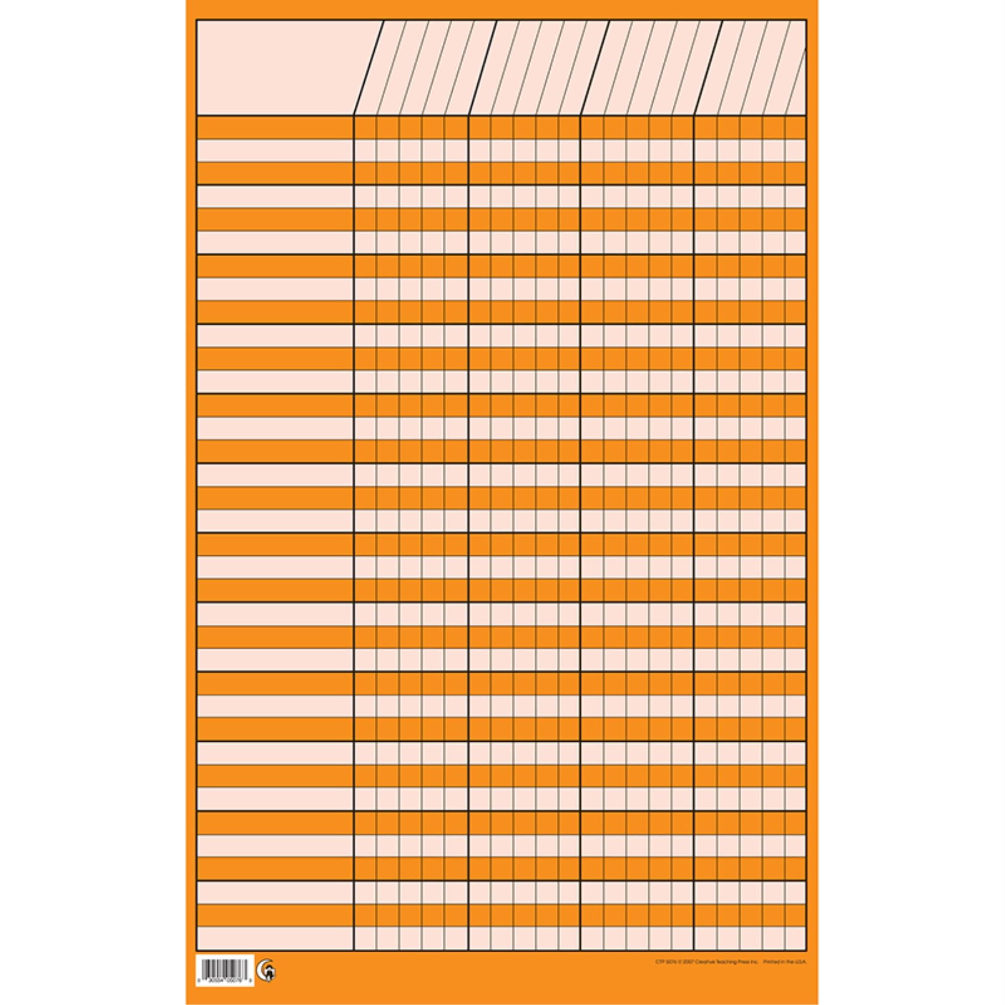 Orange Small Vertical Incentive Chart, 14-1/4' x 22'