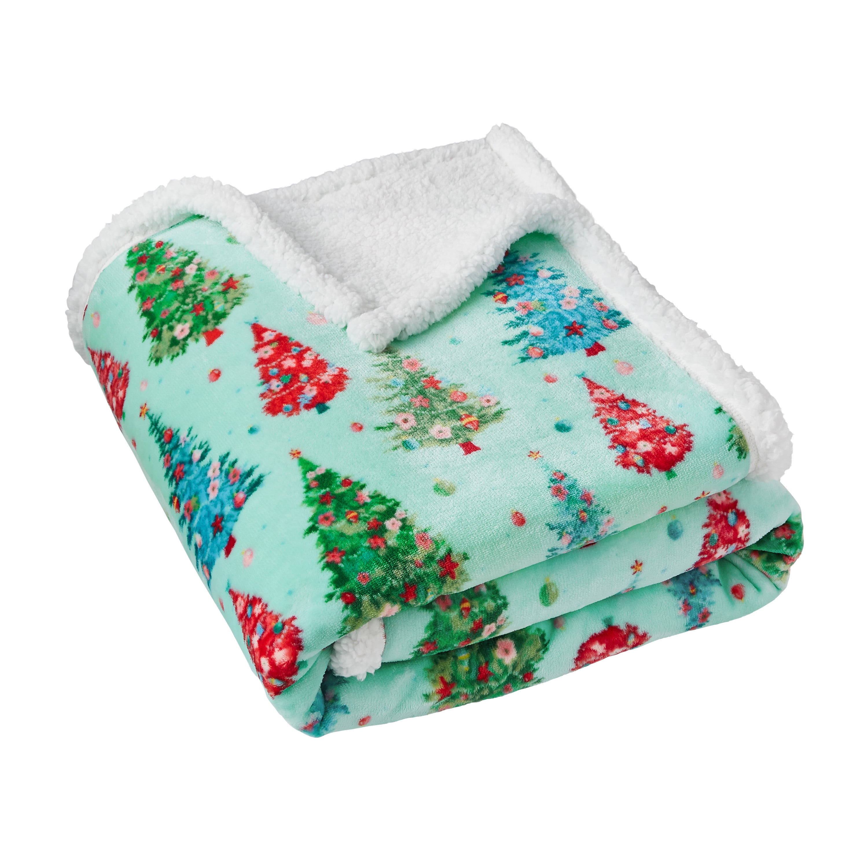 The Pioneer Woman Plush Reversible Throw Blanket Trees