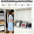 thumbnail image 2 of 2026 New Stackable Hat Storage For Baseball Caps, Hat Storage Box With Clear Window Lid, Flip-Top Access, Holds Up To 24 Caps Hats Organizer For Closet (2PC), 2 of 8