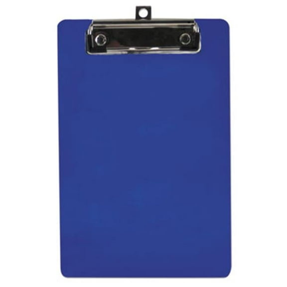 Saunders Manufacturing 515 0.5 in. Capacity Plastic Clipboard, 6 x 9 Sheets - Blue