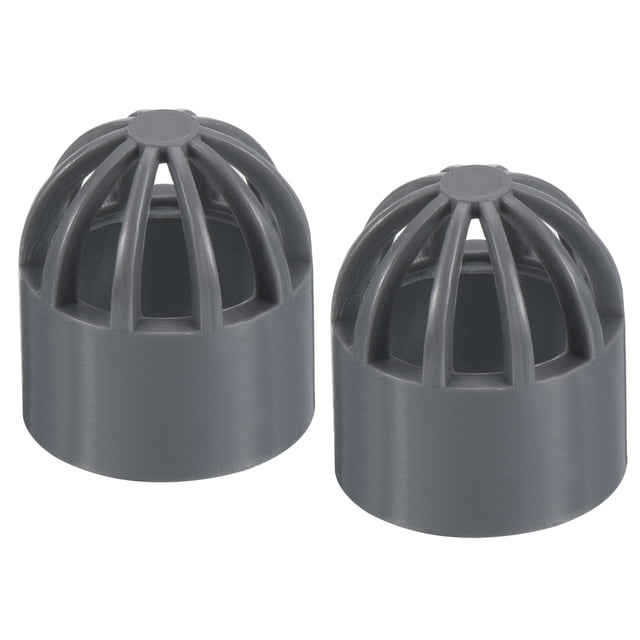 Cubierta de rejilla de desagüe atrial Uxcell redonda, adaptador de tubería de desagüe UPVC exterior 1/2" 2