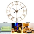 thumbnail image 2 of Clock, Metal Clock Round Shaped Antique Clock  For Home Cafe Decor, 2 of 8