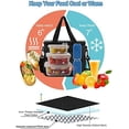 thumbnail image 4 of Reusable Lunch Box for Men/Women - Insulated Lunch Bag Leakproof Lunchbox for Work Office Picnic Beach - Freezable Lunch Cooler Bag with Adjustable Shoulder Strap - Black, 4 of 8