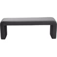 thumbnail image 4 of Meridian Furniture Minimalist Gray Velvet Bench, 4 of 7