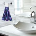 thumbnail image 5 of Yayeee Kitchen Hanging Hand Towels Set of 2 with Loop Bathroom Absorbent Tie Towel, Dark Blue Jellyfish Pattern, 5 of 7