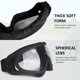 thumbnail image 5 of Gafas de motocicleta para niños, paquete de 2 gafas de motocross ATV, gafas de esquí, gafas antipolvo Airsoft para jóvenes y adultos (negro+marco negro/lente transparente), 5 of 5