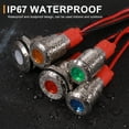 thumbnail image 4 of Uxcell 5Pcs 6mm Luz Indicadora, 12V-24V AC/DC Lámpara de Señal LED Metálica Impermeable, Verde, 4 of 6