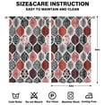 thumbnail image 2 of Red and Black Honeycomb Grid Curtains-blackout Curtains Bedroom Decor Living Room Darkening Grommet Window Drapes 2 Panels Set 52"x 84", 2 of 2