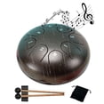 thumbnail image 5 of Steel Tongue Drum 6 inch 8 Notes Musical Percussion Instrument, Rain Drum for Outside - Musician Gift for Family and Friends, 5 of 10