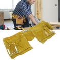 thumbnail image 4 of Tool Belt, Quick Release Buckle Portable Leather Tool Belt Large Capacity Wearproof  For Woodworking, 4 of 8