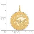 thumbnail image 2 of Collier Disque en Or Jaune 14k pour la Remise des Diplômes, Pendentif pour Occasion Spéciale, 2 of 6
