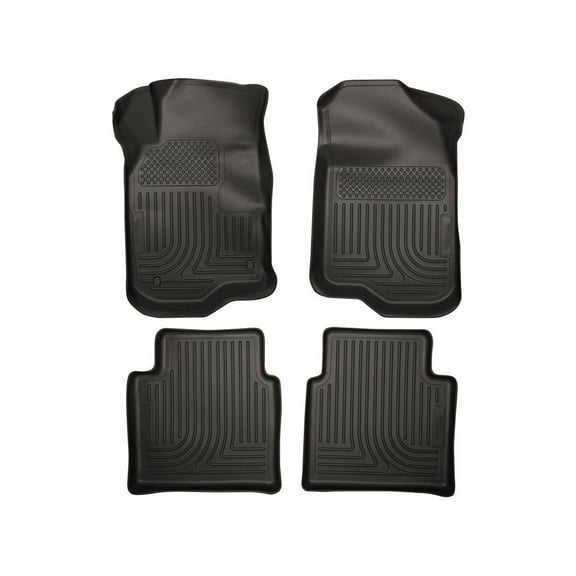 Husky Liners 98111 Weatherbeater Floor Mats Fit 2008-2012 Chevy Malibu Hybrid/LS/LT/LTZ, 2007-2009 Saturn Aura - Front/2nd Seat - Black