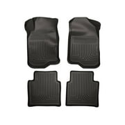 Husky Liners Weatherbeater Floor Mats | Fits 2008 - 2012 Chevrolet Malibu; 2007 - 2009 Saturn Aura | Front & 2nd Row, 4-pc Black - 98111