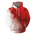 thumbnail image 4 of Men's Blood Graphic Print Hoodie Masquerade Party Essential Lightweight Horror Comfort Halloween Christmas Hooded Sweatshirt Polyester Spandex Blend Pocket Pullover, 4 of 5