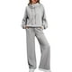 thumbnail image 1 of Conjuntos Deportivos de Dos Piezas para Mujer, Ideales para Otoño. Incluyen Sudadera con Cordón Ajustable y Pantalón Deportivo de Pierna . Gris XL, 1 of 9