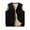 Black, variant on Mens Winter Vests Outerwear Thick Fleece Lined Sleeveless Jacket Casual Zip Up Warm Outdoor Padded Puffer Vest Stand Collar Warm Puffer Vest