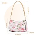 thumbnail image 3 of Ryvnso Peony Flowers Pink Womens Chain Shoulder Bag Tote Handbags Clutch Hobo Purse with Zipper for Travel, 3 of 7