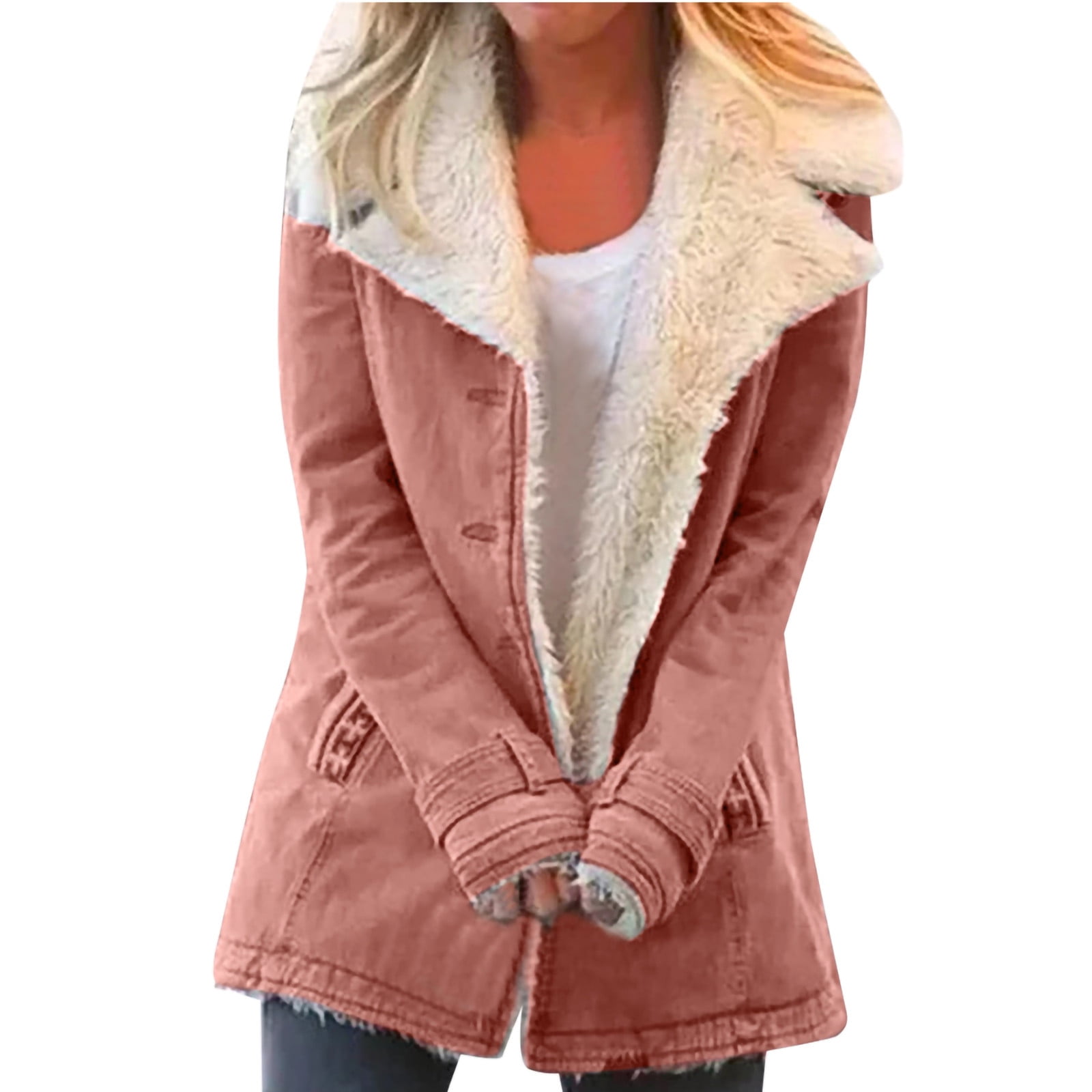 FNKDOR Women Autumn Winter Long Sleeve Arctic Velvet Zipper Hooded Ladies Plus Size Fleece Jacket Coat Outwear 