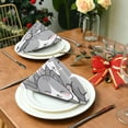 thumbnail image 3 of GZHJMY Cute Cat Cloth Napkins Set of 4, Reusable Washable Oversized Table Napkins for Family Wedding Dinner Party Home Decor, 20 Inch Decorative Washcloths, 3 of 7