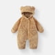 thumbnail image 5 of Cowsor Newborn Baby Bear Outfit Girls Boys Winter Fleece Clothes Hooded Romper Set, 5 of 6