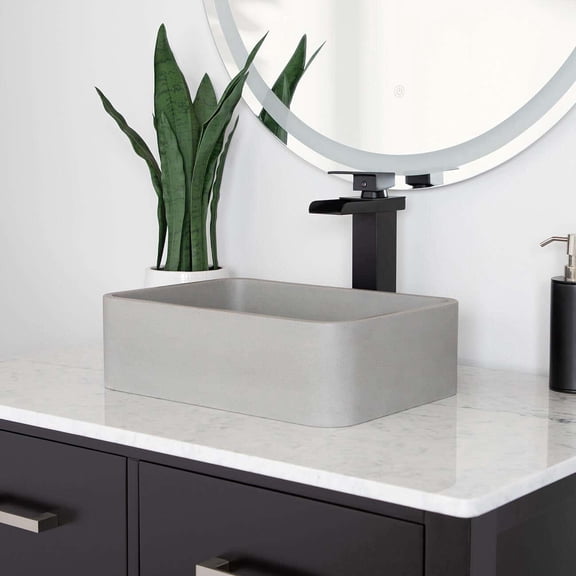 Portland Collection 16 Inch Concrete Vessel Sink
