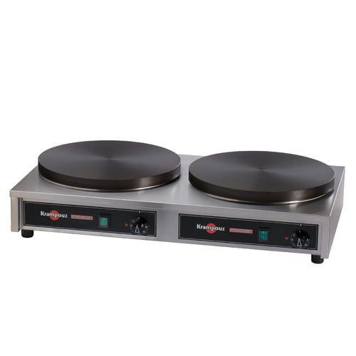 Eurodib Double 220V Electric Cast Iron Crepe Griddle
