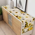 thumbnail image 4 of Yellow Gnomes Table Runner - 70 Inch Long, Kitchen Dining Table Runner Dresser Scarves, Sunflower Floral Bee Vintage Farmhouse Decor for Coffee Tables Wedding Party Banquet, 4 of 8