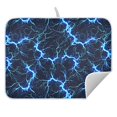 thumbnail image 5 of Ryvnso Blue Lightning Dish Drying Mat for Kitchen Countertop 16x18 Small Dish Pad Drainer Rack Dish Sink Mats, 5 of 7