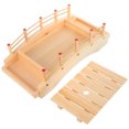 thumbnail image 1 of Mobutofu Plateau de Service Sashimi en Bois Kaki Assiette de Service pour Camping Lot de 1, 1 of 5