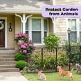 thumbnail image 6 of SunsGrove Decorative Garden Fence 50 in(H) x 10.2 ft(L) 4 Panels, Heavy Duty Metal Animal Barrier Fence, No Dig Fence for Dogs, Rabbit Fence for Garden, Black, 6 of 7