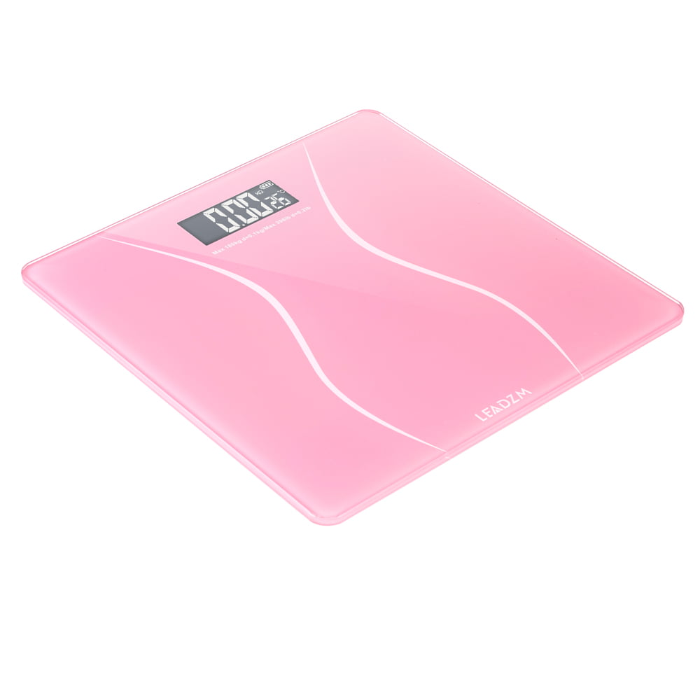 Digital Scale, Body Weight Bathroom Scale 396lb/180kg High Accuracy,  Step-On Technology with Lithium Rechargeable Battery. - Pink, New