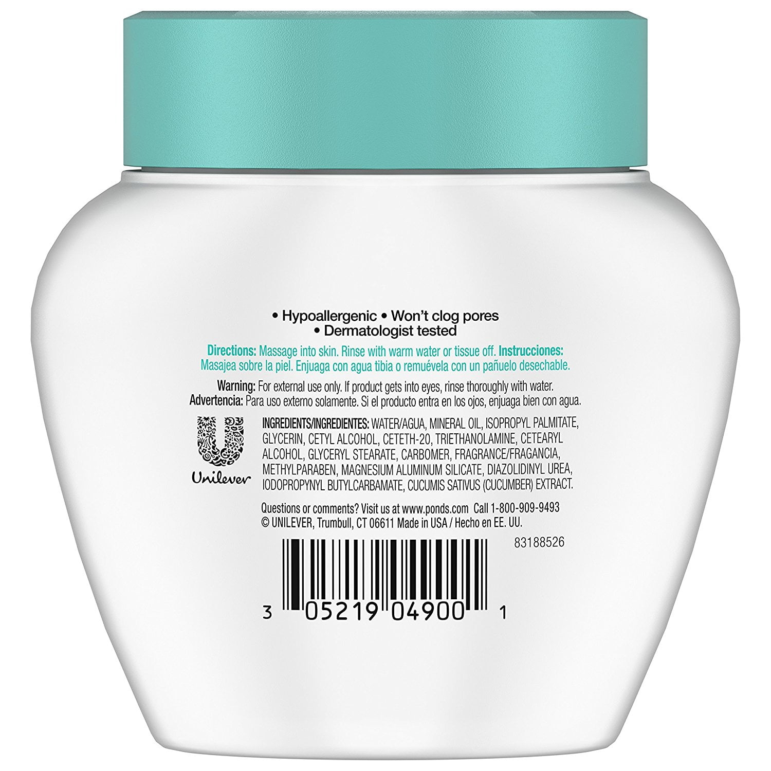 pond's cucumber cleanser