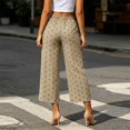 thumbnail image 5 of QSAWXQZ Women's Polka Dot Cropped Wide Leg Pants Elastic Waist Capri Pants with Pockets Free Size, 5 of 5