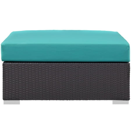 Modway Convene Outdoor Patio Large Square Ottoman, Multiple Colors