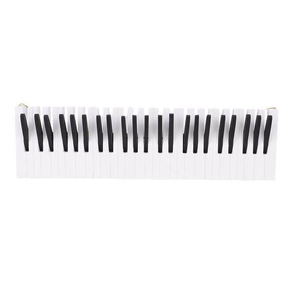 LAZIOEGR Nordic Piano‑Key Wall Coat Rack – Wood, Modern Design, Multi‑Hook, Home & Office Decor
