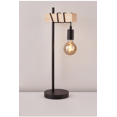 thumbnail image 1 of lámpara de mesa, diseño retro industrial, madera y metal, iluminación salón y dormitorio, lámpara de noche, casquillo E27, para bombilla LED, Negro ACTIVE Biensenido a ACTIVE, 1 of 4