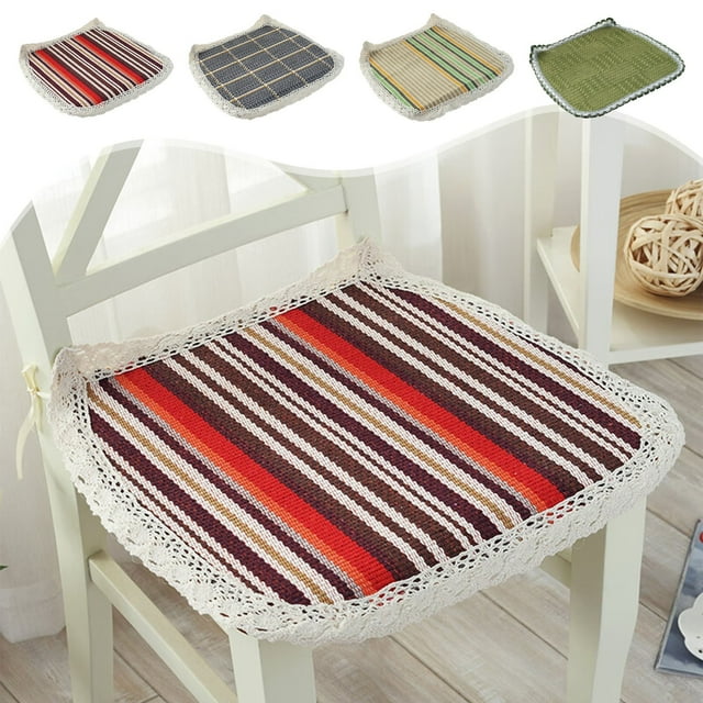 Sentmoon Seat Cushions for Office Chairs Cotton Linen Fabric Cushion Summer Cotton Thread Woven Chair Pad Office Computer Seat Dining Chair Cushion Up to 40% off