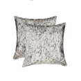 thumbnail image 1 of Natural Torino Kobe Salt & Pepper Cowhide Pillow | 2-Pack | 18"x18", 1 of 1
