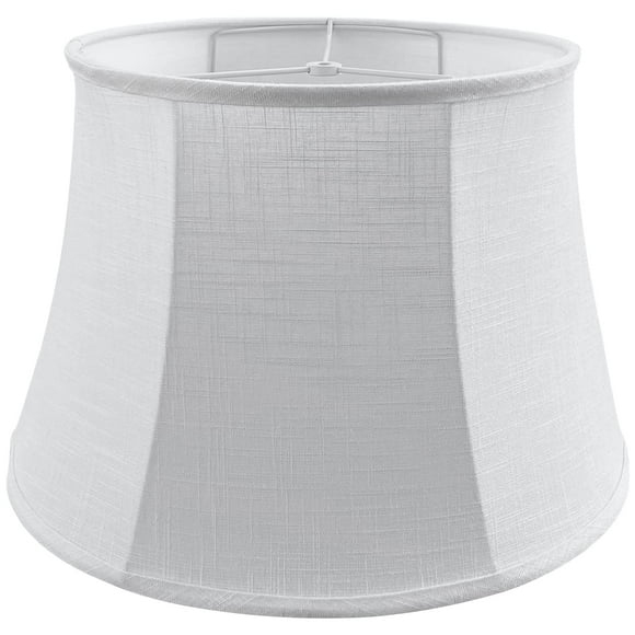 TOOTOO STAR Grand Abat-Jour Tambour Blanc pour Lustres, Lampe de Sol et Lampe de Table, 12x16x11 Pouces Araignée, Tissu Lin Naturel Fait Main
