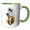 Green/White, variant on 3drose, Ellen Clapsaddle – Boy with Card and Flowers, 11oz Two-tone Red Mug